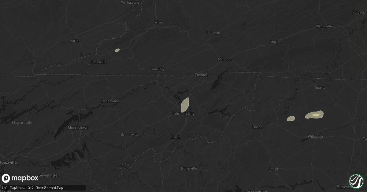 Hail map in Piney Flats, TN on June 18, 2026