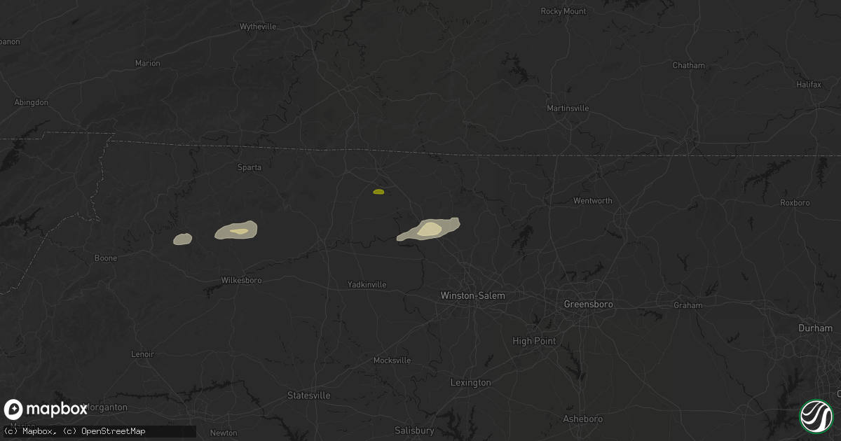 Hail map in Pinnacle, NC on June 18, 2026