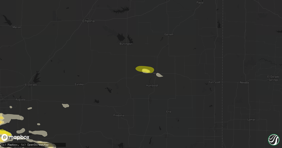 Hail map in Piqua, KS on June 18, 2026