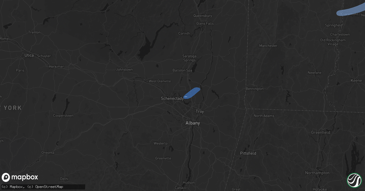 Hail map in Rexford, NY on June 18, 2026