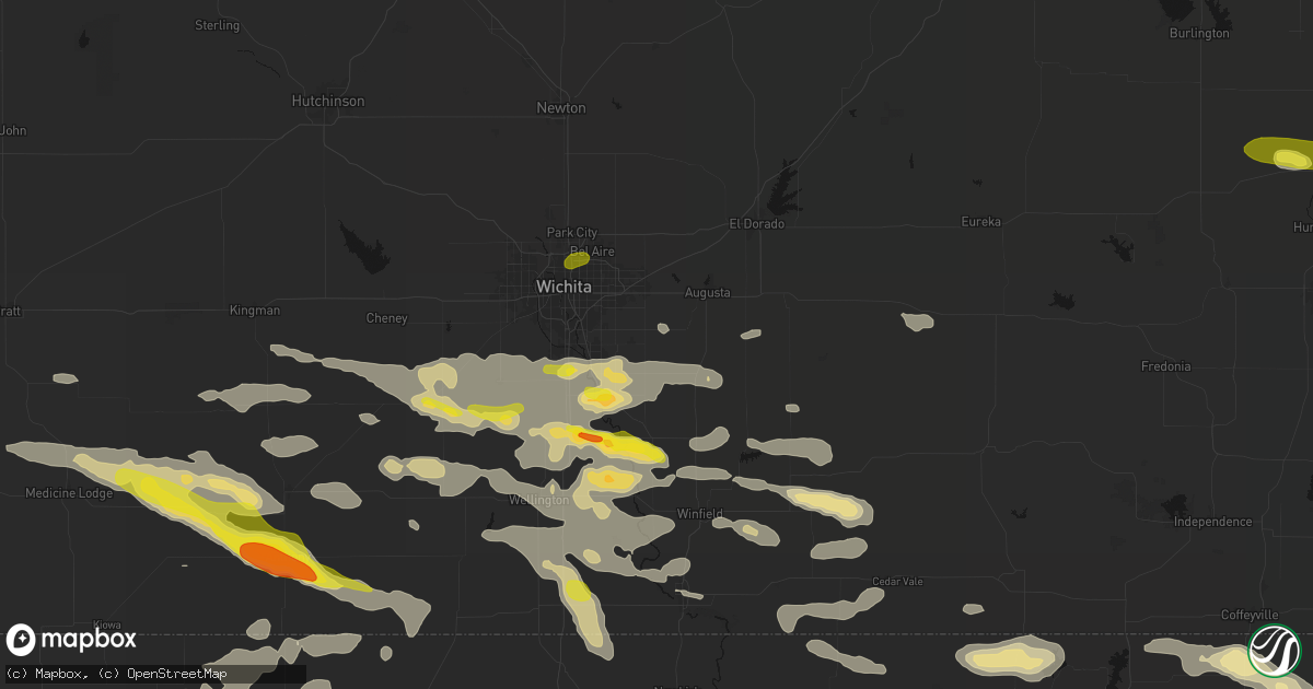 Hail map in Rose Hill, KS on June 18, 2026