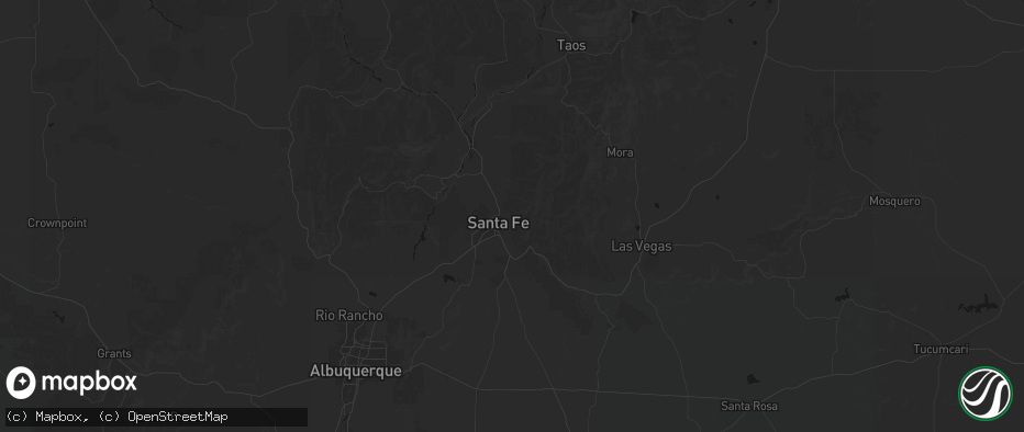 Hail map in Santa Fe, NM on June 18, 2026
