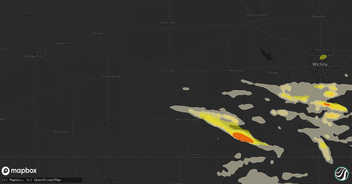 Hail map in Sawyer, KS on June 18, 2026