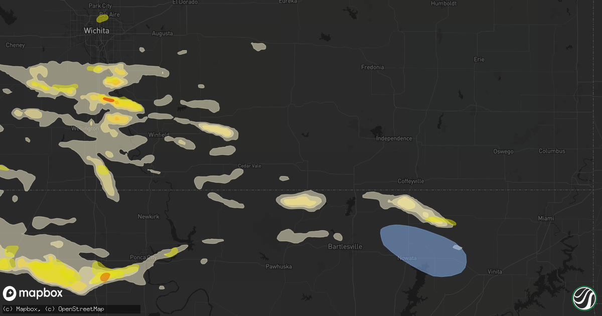 Hail map in Sedan, KS on June 18, 2026
