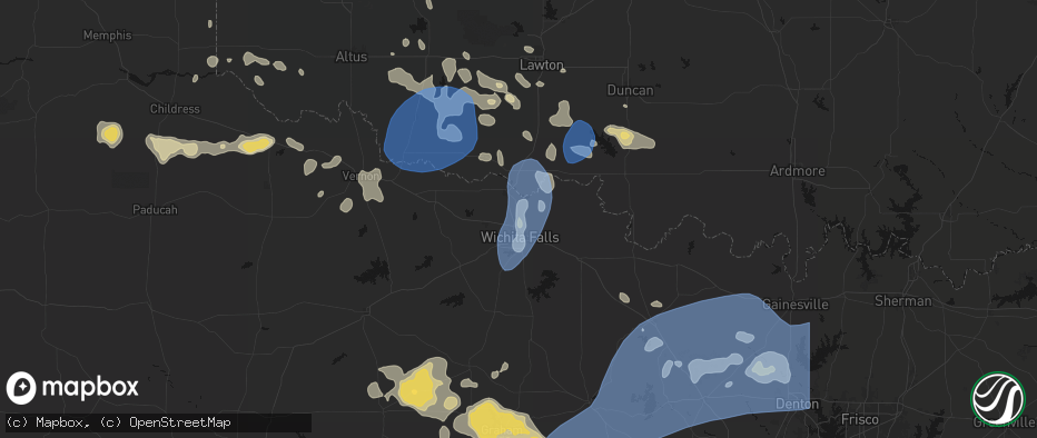 Hail map in Sheppard Afb, TX on June 18, 2026