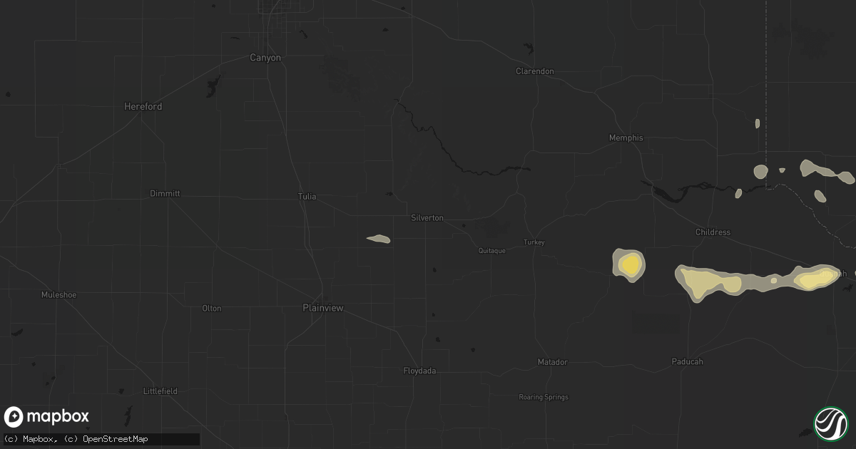 Hail map in Silverton, TX on June 18, 2026