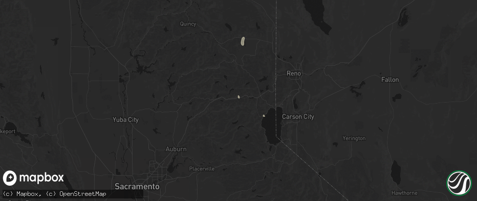 Hail map in Soda Springs, CA on June 18, 2026