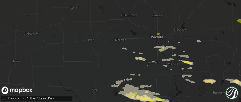 Hail map in Spivey, KS on June 18, 2026
