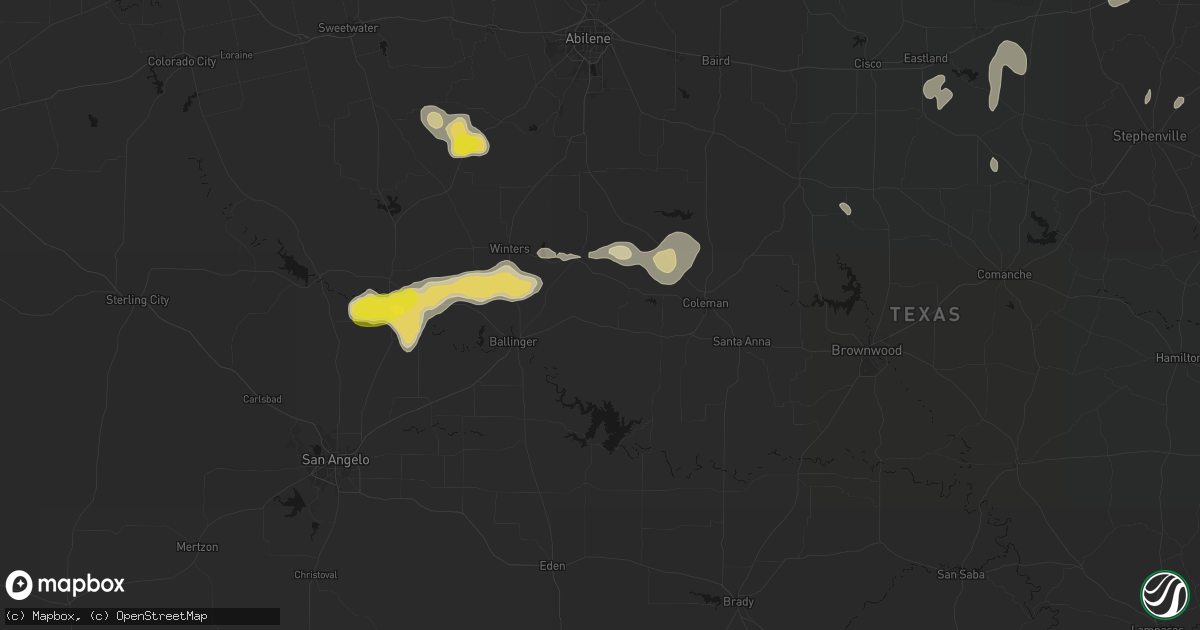 Hail map in Talpa, TX on June 18, 2026