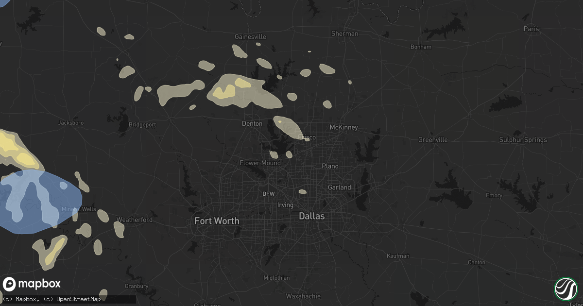 Hail map in The Colony, TX on June 18, 2026