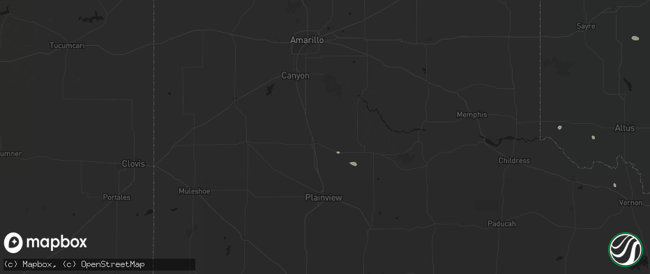 Hail map in Tulia, TX on June 18, 2026