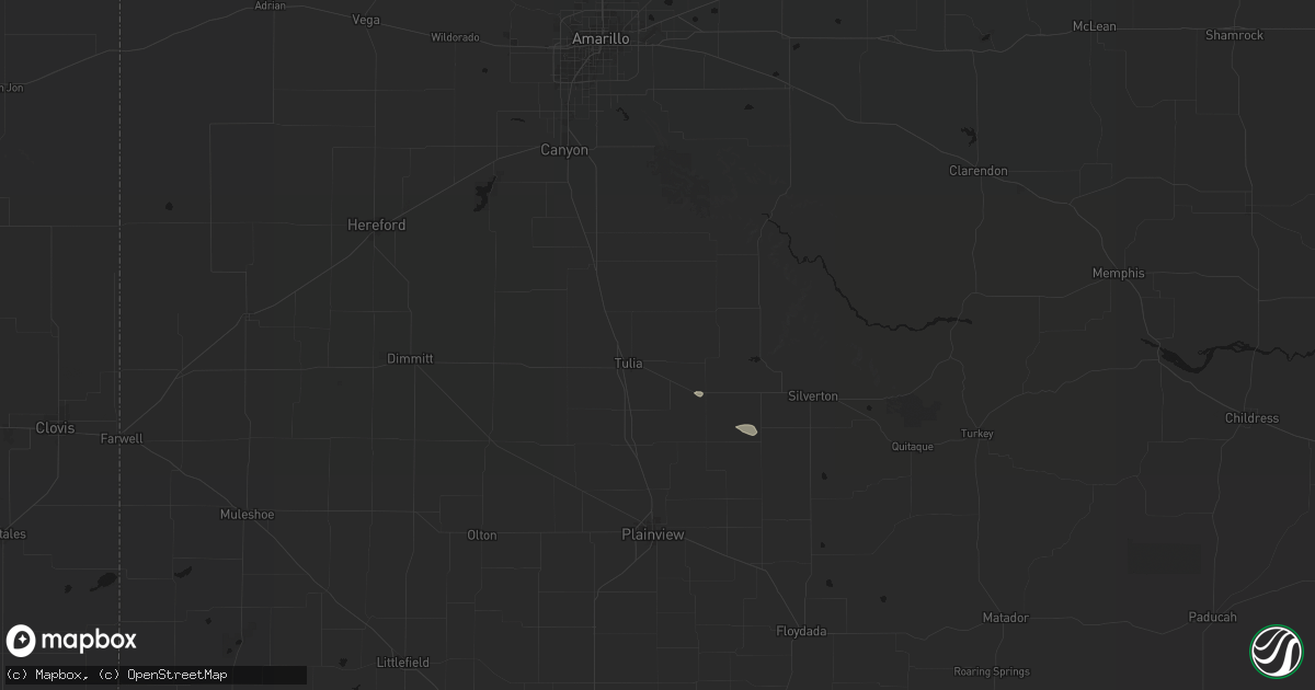 Hail map in Tulia, TX on June 18, 2026
