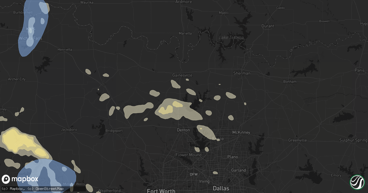 Hail map in Valley View, TX on June 18, 2026