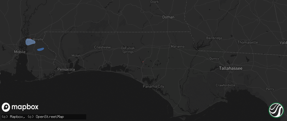 Hail map in Vernon, FL on June 18, 2026