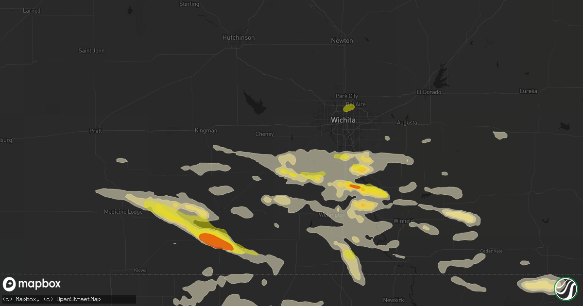 Hail map in Viola, KS on June 18, 2026