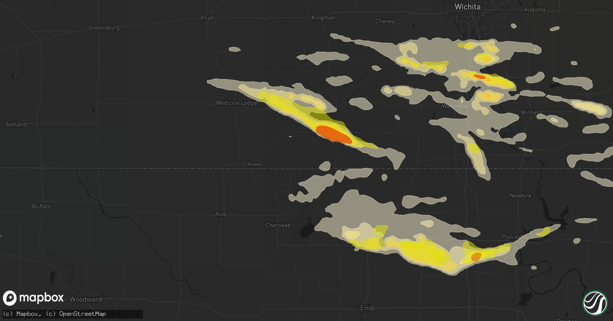 Hail map in Waldron, KS on June 18, 2026