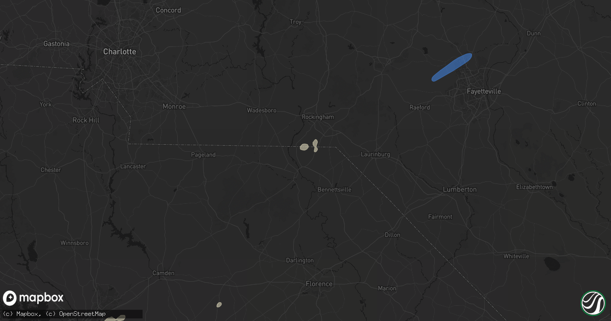 Hail map in Wallace, SC on June 18, 2026
