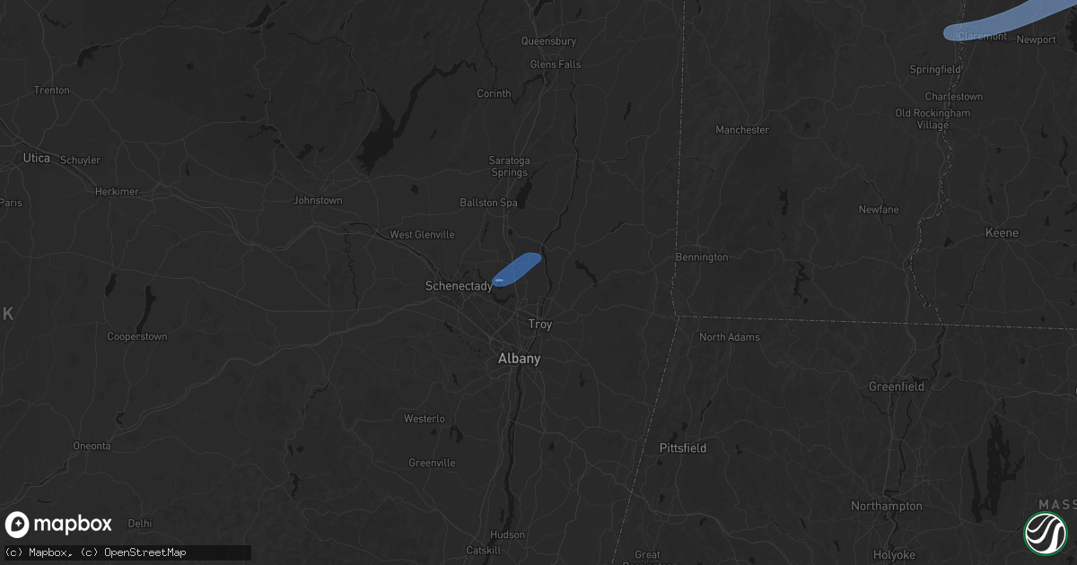 Hail map in Waterford, NY on June 18, 2026