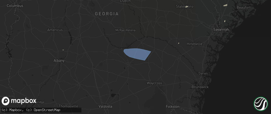 Hail map in West Green, GA on June 18, 2026