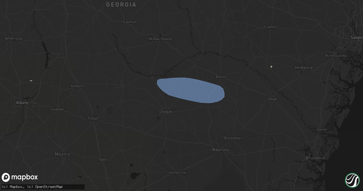 Hail map in West Green, GA on June 18, 2026