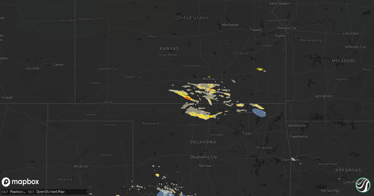 Hail map on June 18, 2026
