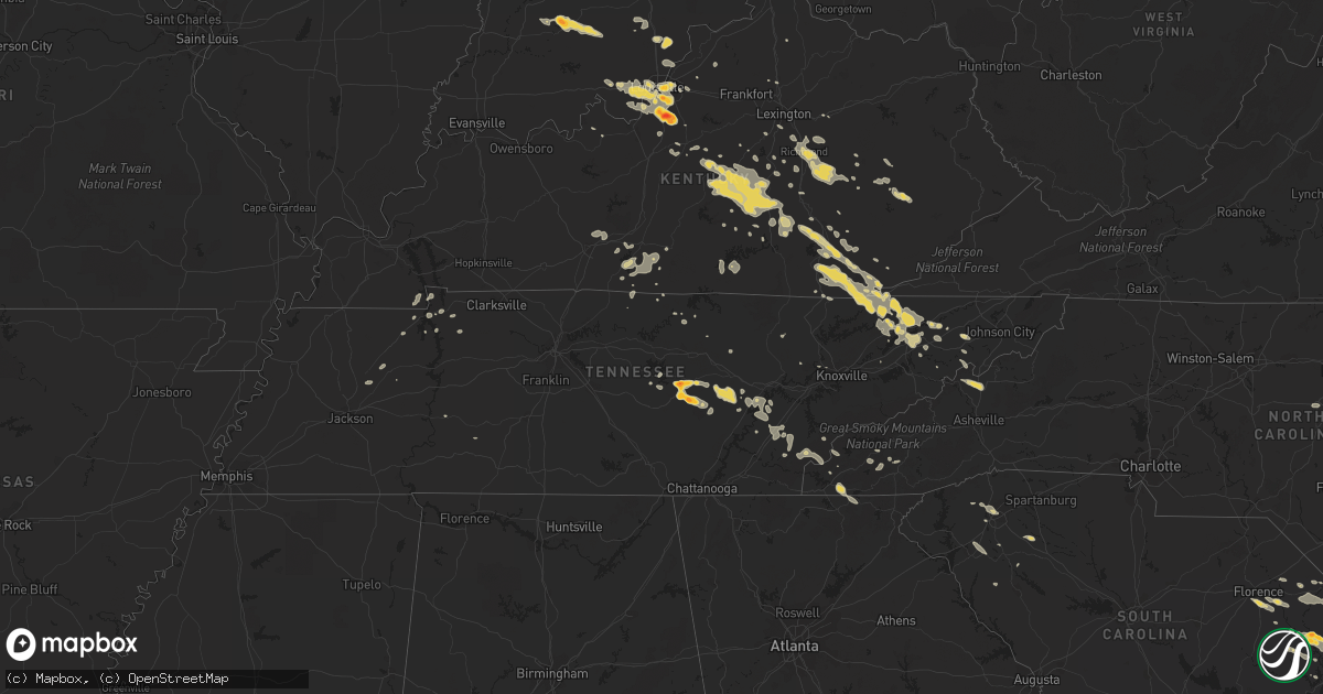 Hail map on June 19, 2011