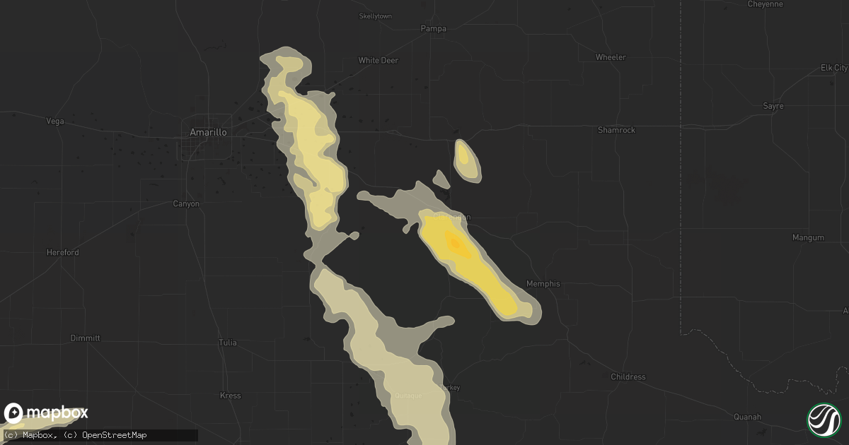 Hail map in Clarendon, TX on June 19, 2013