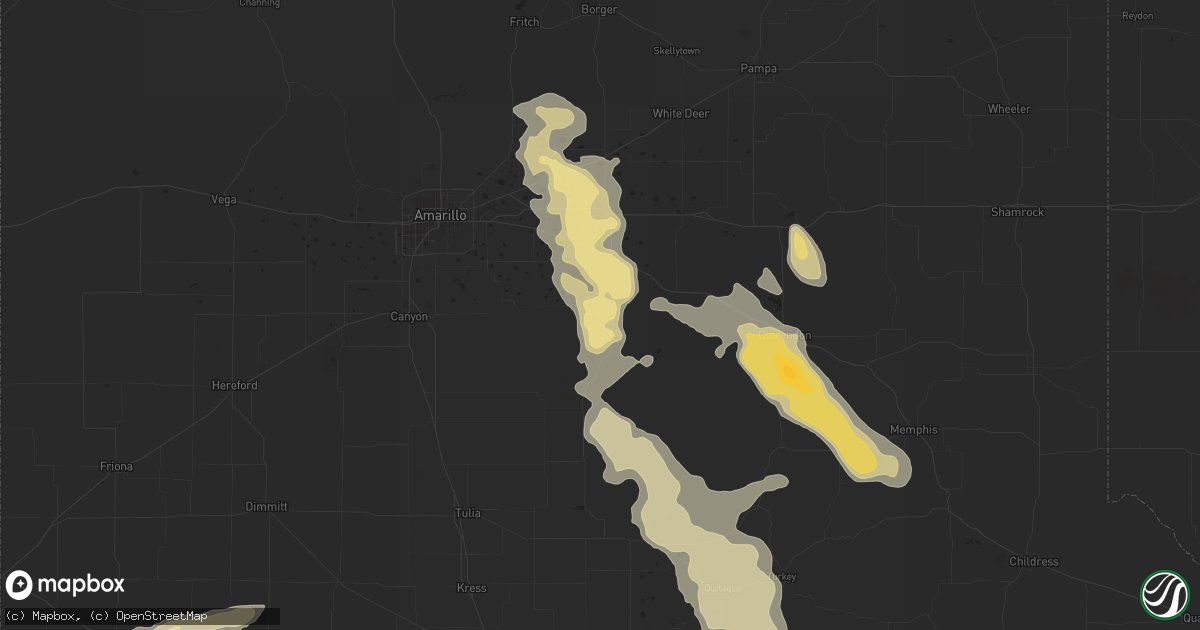 Hail map in Claude, TX on June 19, 2013