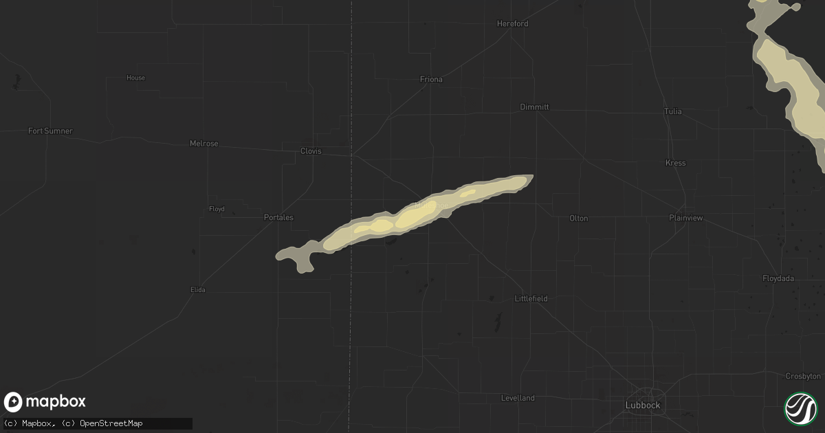 Hail map in Muleshoe, TX on June 19, 2013