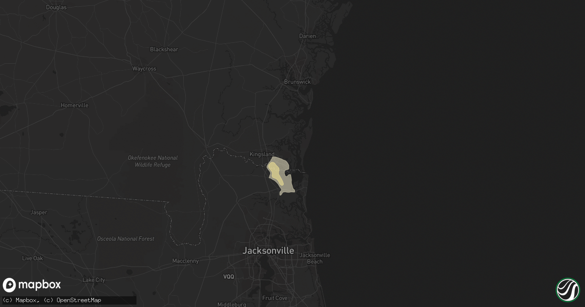 Hail map in Saint Marys, GA on June 19, 2013