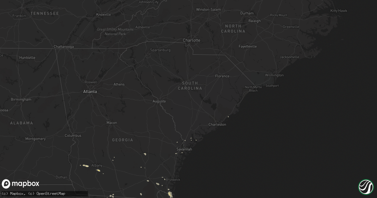 Hail map in South Carolina on June 19, 2013