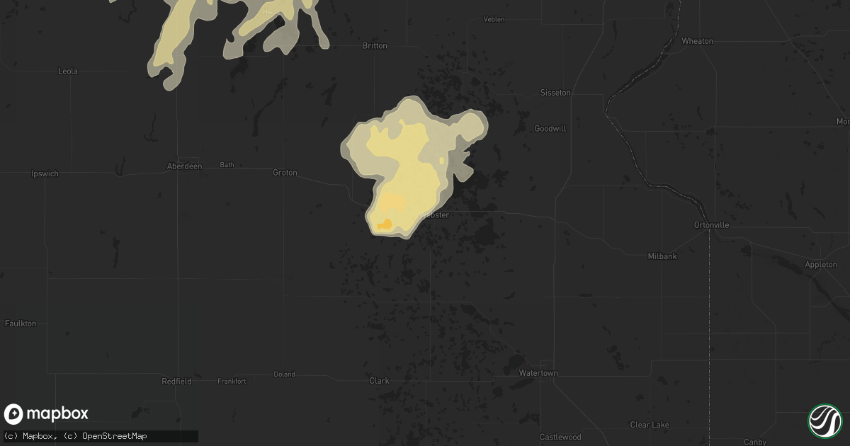 Hail map in Webster, SD on June 19, 2013