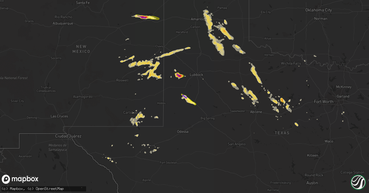 Hail map on June 19, 2013