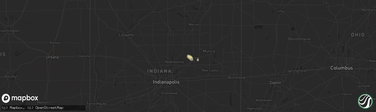 Hail map in Anderson, IN on June 19, 2014