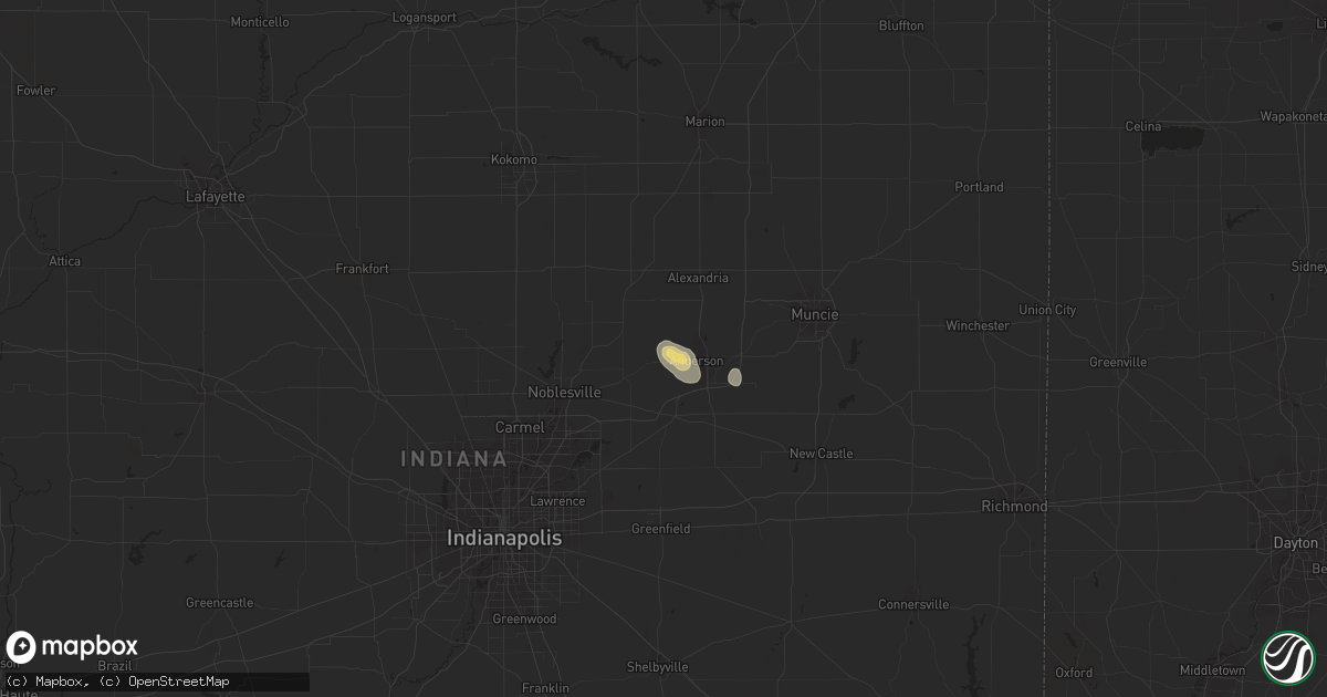 Hail map in Anderson, IN on June 19, 2014