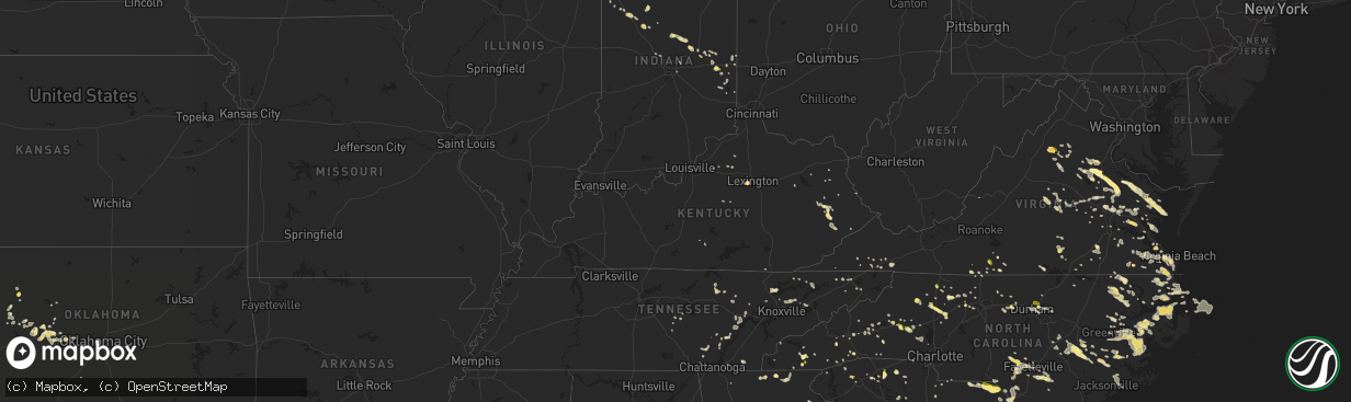 Hail map in Kentucky on June 19, 2014