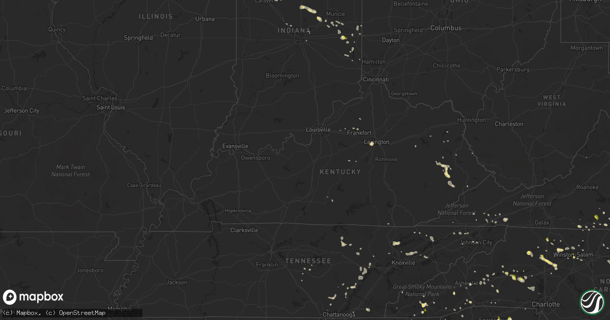 Hail map in Kentucky on June 19, 2014