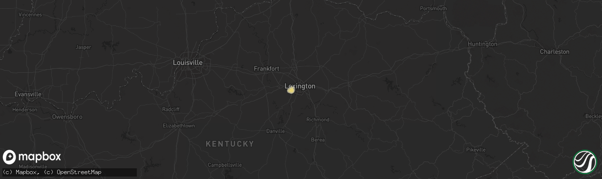 Hail map in Lexington, KY on June 19, 2014