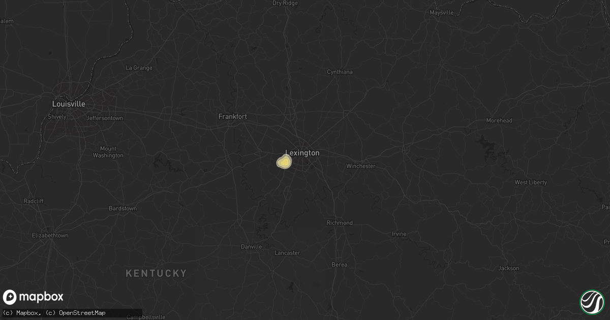 Hail map in Lexington, KY on June 19, 2014