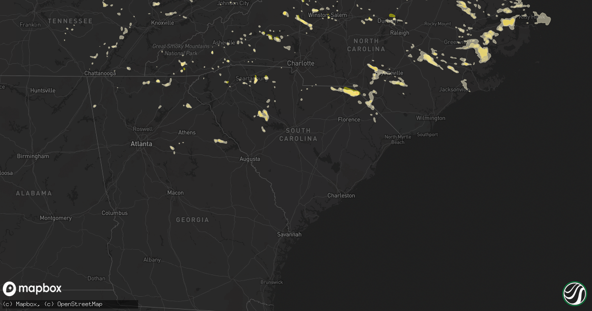 Hail map in South Carolina on June 19, 2014