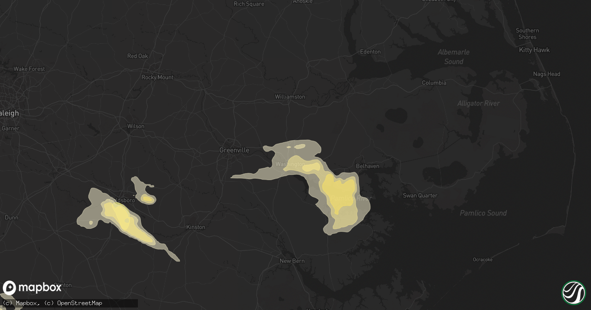 Hail map in Washington, NC on June 19, 2014
