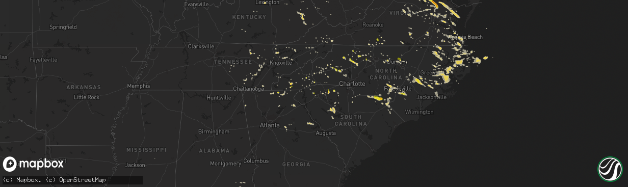 Hail map on June 19, 2014