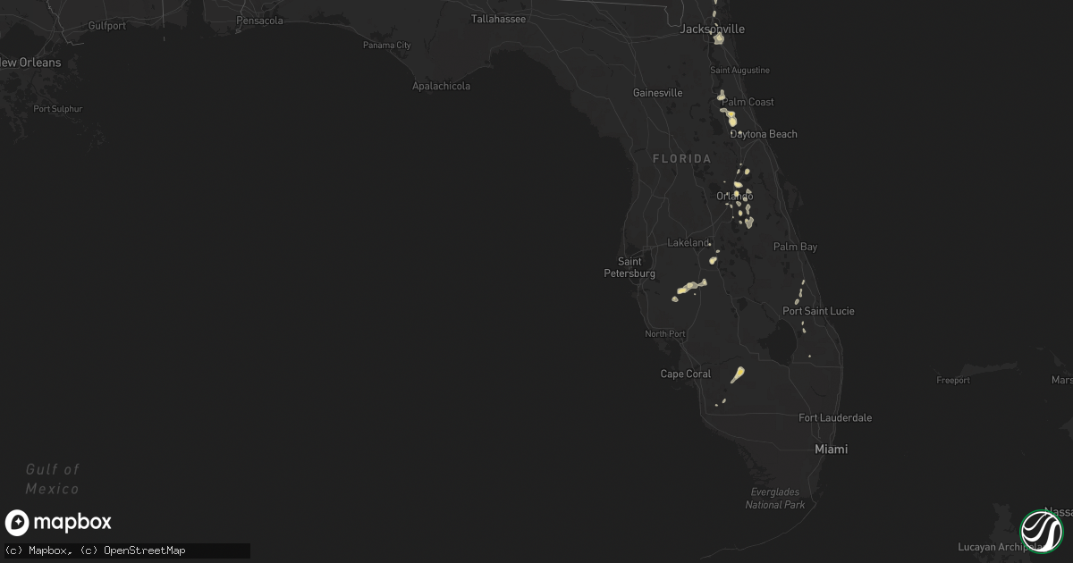 Hail map in Florida on June 19, 2015