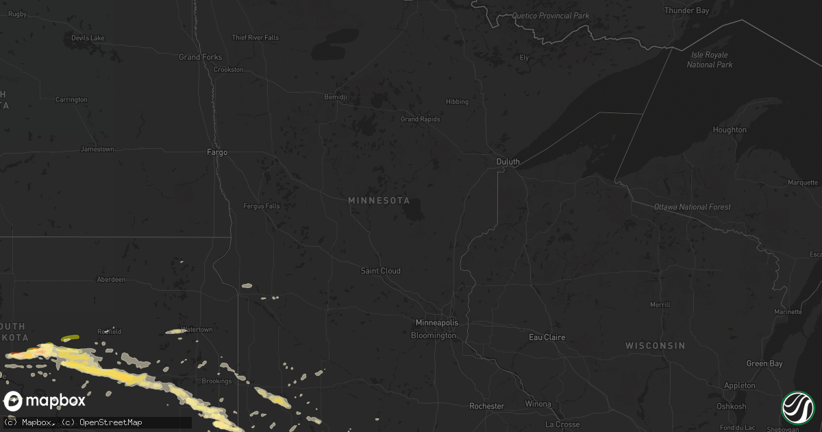 Hail map in Minnesota on June 19, 2015