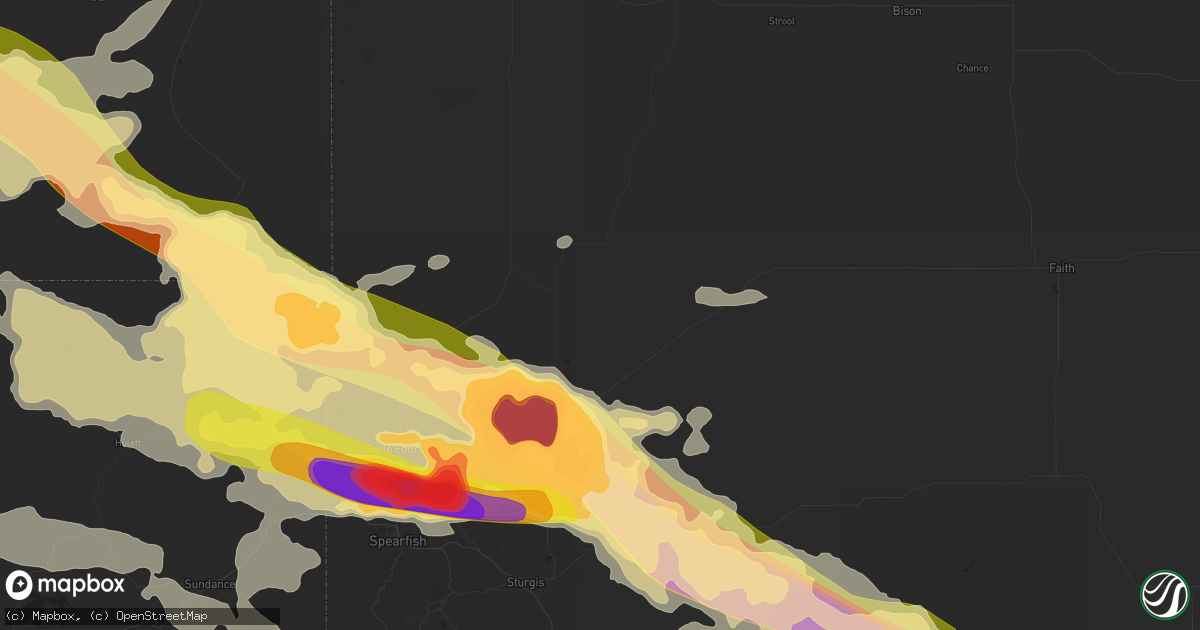 Hail map in Newell, SD on June 19, 2015