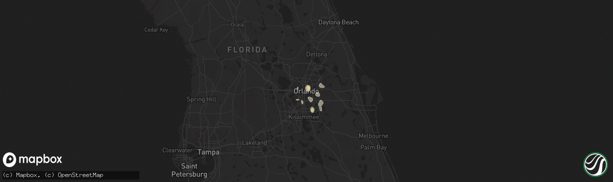 Hail map in Orlando, FL on June 19, 2015