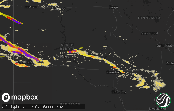 Hail map preview on 06-19-2015