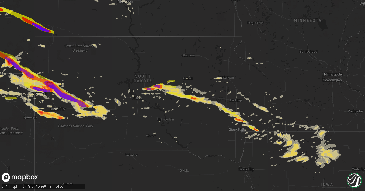 Hail map on June 19, 2015
