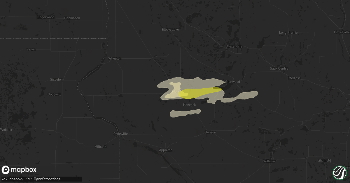 Hail map in Morris, MN on June 19, 2016