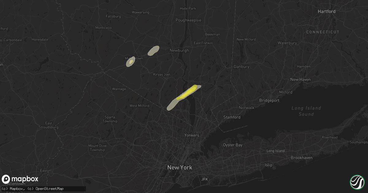 Hail map in Haverstraw, NY on June 19, 2017